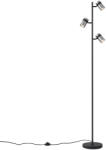 QAZQA Modern fekete állólámpa füstüveggel, 3 égős - Gianni (110403)