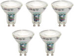 LUEDD 5 darabos intelligens GU10 50 mm-es LED izzókészlet, átlátszó, 4, 8 W, 400 lm, 1800-6500 K (03265)