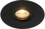 QAZQA Okos, süllyesztett spotlámpa fekete, Wifi GU10 50mm-es - Buco (110116)