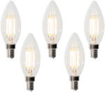 LUEDD 5 darabos E14 3 lépésben dimmelhető LED izzókészlet B35 átlátszó 4W 450 lm 2700K (03233)