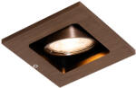 QAZQA Okos süllyesztett spotlámpa sötét bronz színben, forgatható és dönthető, Wifi GU10 50mm-es - Qure (110140)