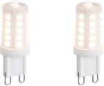QAZQA 2 db G9 dimmelhető LED izzó opál üveg 3W 250lm 2700K (03014)