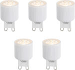 LUEDD 5 darabos G9 24 mm-es 3 lépésben szabályozható LED izzó készlet 3W 300 lm 2700K (03031)
