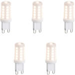 QAZQA 5 db G9 dimmelhető LED izzó opál üveg 3W 250lm 2700K (03015)