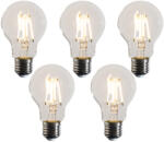 LUEDD 5 darabos E27-es dimmelhető LED izzókészlet A60 átlátszó 4, 5W 500 lm 2700K (03279)