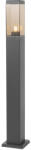 QAZQA Okos kültéri oszlopos lámpa sötétszürke füstüveggel 80 cm WiFi P45-tel - Malios (110039)