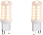 LUEDD 2 db G9 dimmelhető LED izzó opál üveg 3W 250lm 2200K (03022)