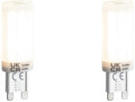 LUEDD 2 db G9 3 fokozatú dimmelhető LED izzó opál üveggel 4, 5W 500lm 4000K (03010)