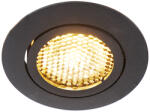 QAZQA Okos süllyesztett spot fekete, WiFi GU10 állítható - Ude Honey (104717)