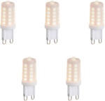 LUEDD 5 db dimmelhető G9 LED izzó opál üveg 1, 2W 100lm 2200K (03007)