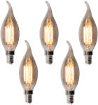 LUEDD 5 darabos E14 dimmelhető LED izzókészlet BXS35 füstszínű 4W 300 lm 2200K (03242)