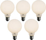 LUEDD 5 db E27 3-lépcsős dimmelhető LED izzó opál üveg G95 4W 450lm 3000K (03165)