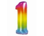 GoDan Fólia lufi Szám 1 szivárványos - 76 cm, Smart