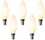 LUEDD 5 darabos E14 dimmelhető LED izzókészlet B35 Opál 4W 400 lm 2200K (03234)