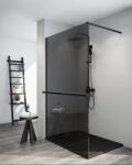 WASSERBURG Zuhanypolc és törölközőtartó VETRO walk-in zuhanyfalhoz 100cm fekete (25268-100BL)