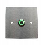 MT3CH Kaputelefon kapunyitó kimeneti gomb Led ajtó 10x10 Inox rozsdamentes (MR/D/04)