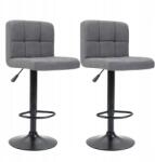 Timeless Tools Szövet borítású bárszék 2 db, -világos szürke (HOP1001536-2)