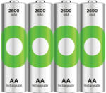 GP Batteries 4x Nikkel-fém-hidrid akkumulátor (NiMH) Gp Aa (R6) 2600 mAh (270AAHCR-TLB4)