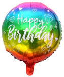 Mezőfi Team Kft Happy Birthday, színátmenetes, fólia lufi, 18"/45cm, gömb