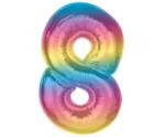 GoDan Fólia lufi 8-as szám, szivárványos - 92 cm