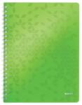 Leitz Caiet de birou Leitz WOW, PP, FSC, reciclabil, A4, 80 coli, cu spira, matematica (LZ463800)