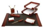 Forpus Set de birou din lemn mahon 8 piese, FORPUS (FP471375)