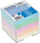 DONAU Cub hartie cu suport plastic, 92x92x82mm, DONAU - hartie culori pastel asortate (DN-7491001-99) - ihtis