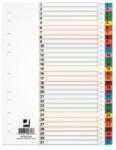 Q-CONNECT Index carton alb Mylar numeric 1-31, margine PP color, A4, 170g/mp, Q-Connect (KF00166)