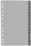 Optima Index plastic gri, A4, 120 microni, alfabetic A-Z, Optima (OP-5131120121)