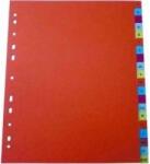 Optima Index plastic color, A4+, extra wide, 120 microni, alfabetic A-Z, Optima (OP-5130120121CP)