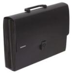 DONAU Servieta organiser cu burduf, cu 24 compartimente, inchidere cu mechanism, cu maner, DONAU - negru (DN-8558001PL-01)