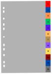 Optima Index plastic color, A4+, extra wide, 120 microni, numeric 1-12, Optima (OP-412 ZA MC)