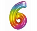 GoDan Fólia lufi 6-os szám szivárványos - 76 cm, Smart