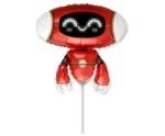 Flexmetal Robot Red mintás fólia lufi - 14 hüvelyk