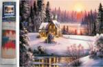 NORIMPEX - Puzzle Pictura cu diamant: Casa acoperita cu zapada 30x40cm - 1 - 39 piese
