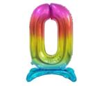 GoDan Fólia lufi álló szám 0 - szivárványos, 74 cm