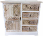 AdTrend Comoda lemn alb maro 85 x 40 x 86 cm (101072) Comoda