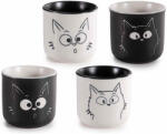 Decorer Set 4 pahare portelan Pisicute Ø 5, 5 cm x 5, 5 H, 80 ml (A72.14.56) Pahar