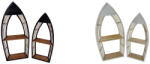 AdTrend Set 4 etajere Barca 27 x 9, 5 x 65, 5, 34 x 11, 5 x 75, 5 cm (74243) Raft