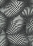 Erismann Fekete-ezüst absztrakt legyező mintás tapéta (10525-29) (10525-29)