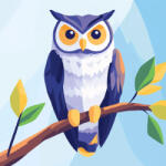 Alkotásutca Figyelő bagoly - Számfestő készlet kereten 40x40