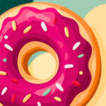 Alkotásutca Édes fánk - Számfestő készlet kereten 40x40