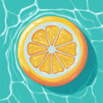 Alkotásutca Citrom a vízben - Számfestő készlet kereten 40x40
