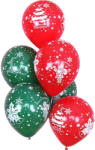 Flippy Set 16 Baloane din Latex, Flippy, Model Merry Christmas, Tematica Craciun, 25 cm, Verde Rosu (teo-132641)