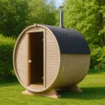 Gardj Kültéri hordószauna 180 cm fatüzelésű kályhával