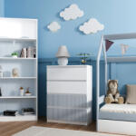 GreenSite MIX M4 ARTEO komód, 70x97x40 cm, fehér-kék