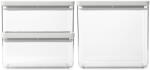 Brabantia tárolóedény készlet, 3db-os, 2x1, 5L/1x3, 5L, halmozható, légmentesen záró fedő, világosszürke (230806)