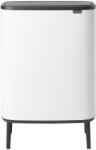 Brabantia Bo Touch Bin Hi nyomófedeles hulladékgyűjtő, lábakon álló, 60L, acél, fehér (130205)