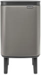 Brabantia Bo Waste Bin Hi szemetes felnyitható fedővel, lábakon álló, 4L, acél, platinaszürke (227127)