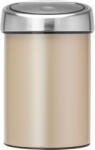 Brabantia Touch Bin nyomófedeles szemetes, 3L, aranyfényű acél test, rozsdamentes selyem fedő (304668)